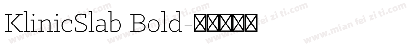 KlinicSlab Bold字体转换